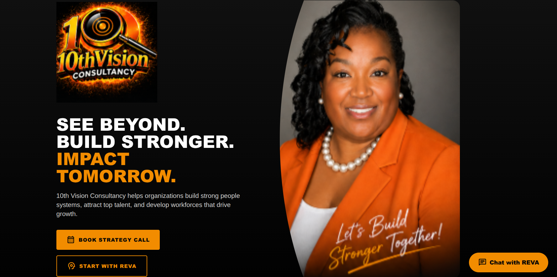 Screenshot of the 10th Vision Consultancy website