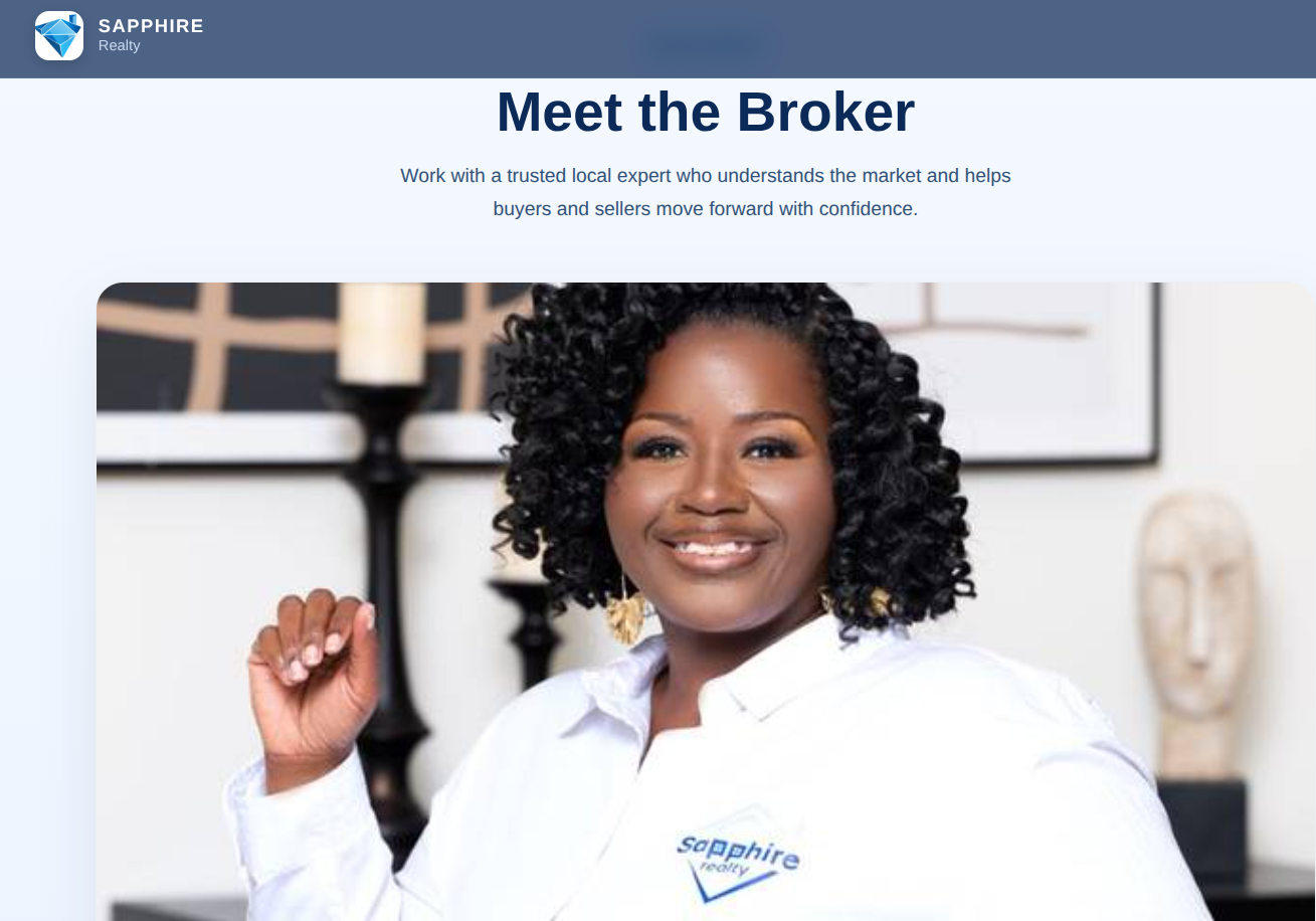 Screenshot of the Sapphire Realty of Georgia website